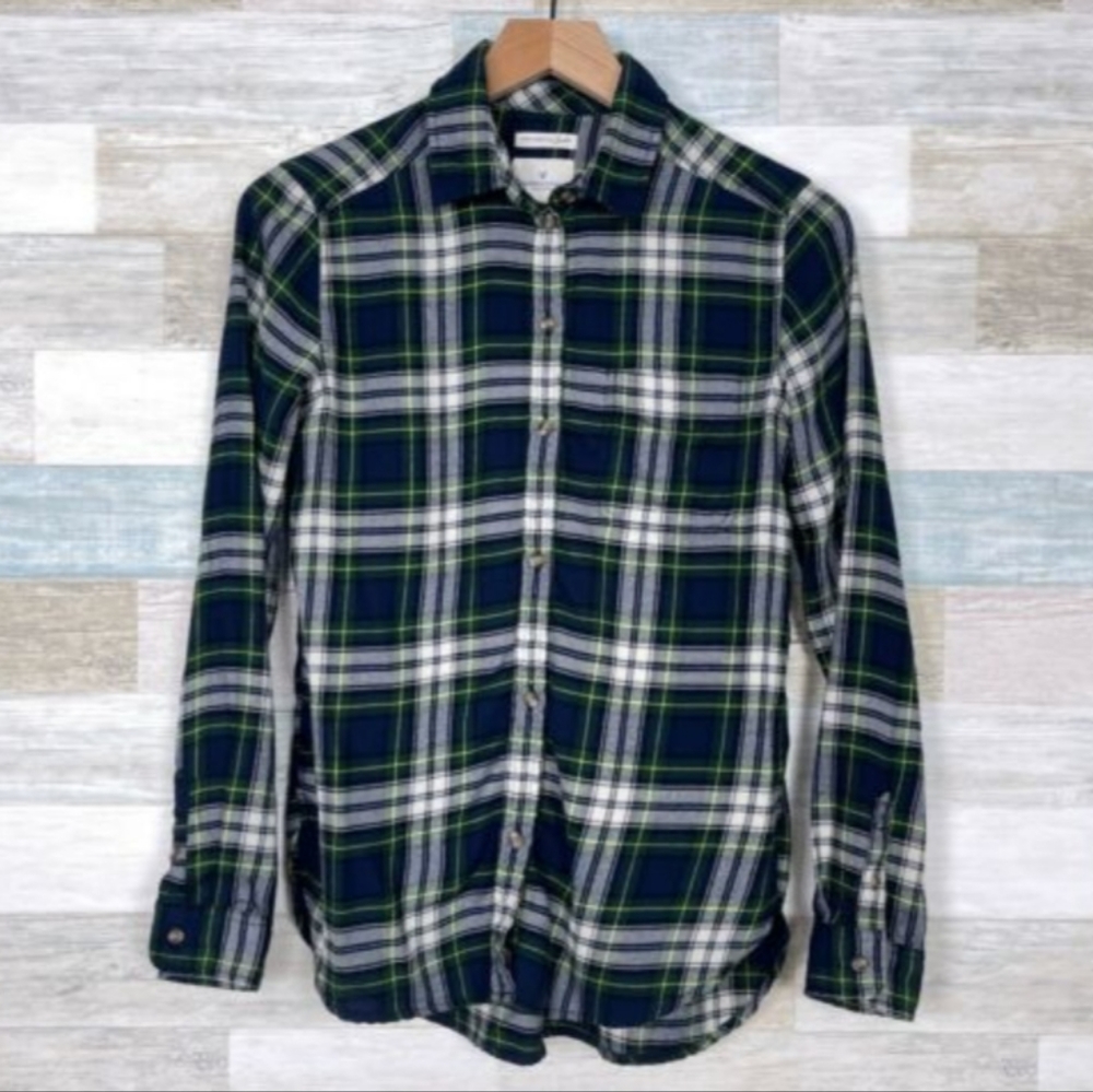 American Eagle Boyfriend Fit Flannel Shirt